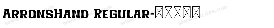 ArronsHand Regular字体转换